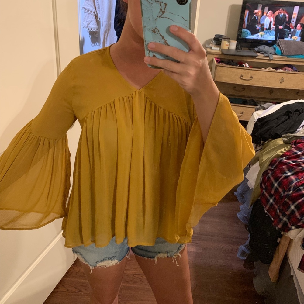 Mustard long sleeve top - Picture 1 of 1